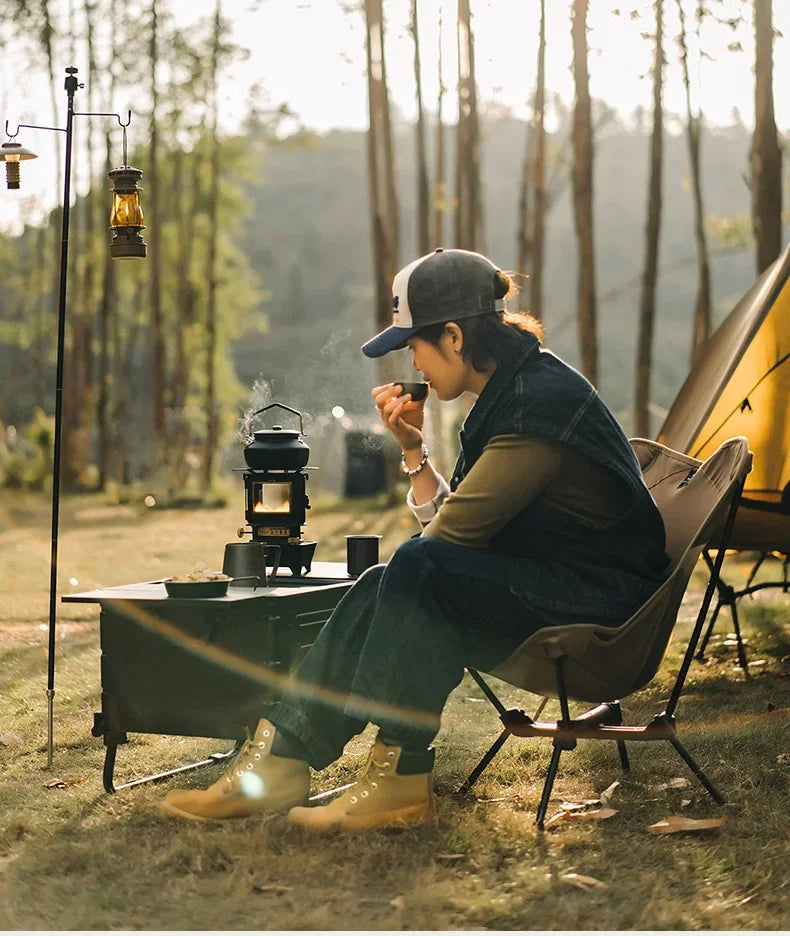 Lámpara de aceite de firedancia, estufa, linterna portátil para acampar al aire libre con luces Retro de emociones, perfecta para picnic y mochilero, aventuras