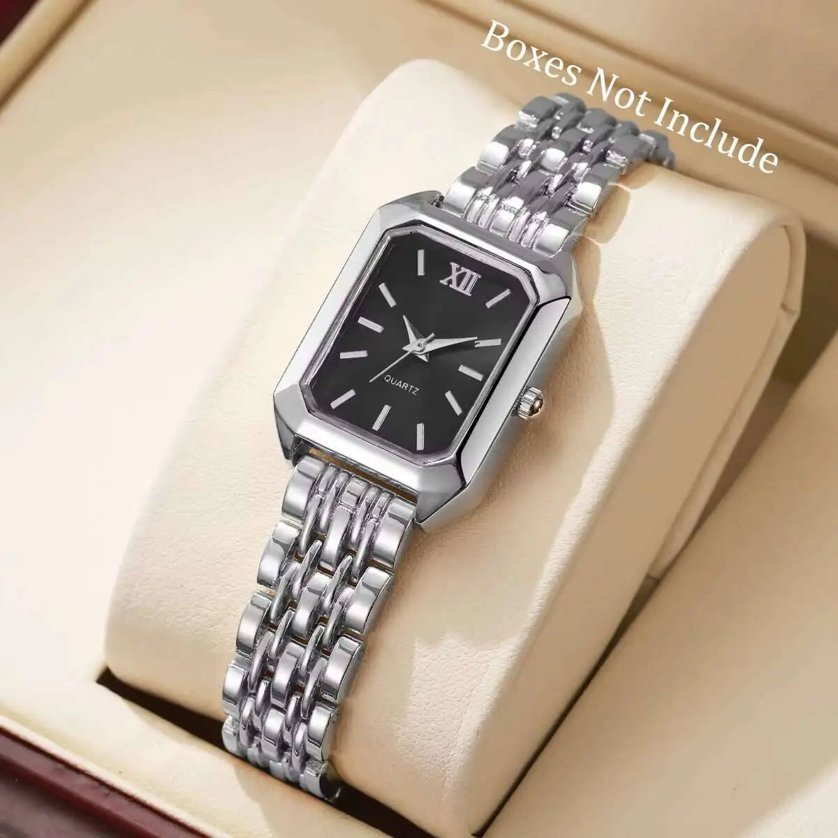 Reloj de cuarzo rectangular a la moda para Mujer, relojes de pulsera analógicos de lujo, Reloj de Mujer para niñas, Reloj de regalo (sin caja)