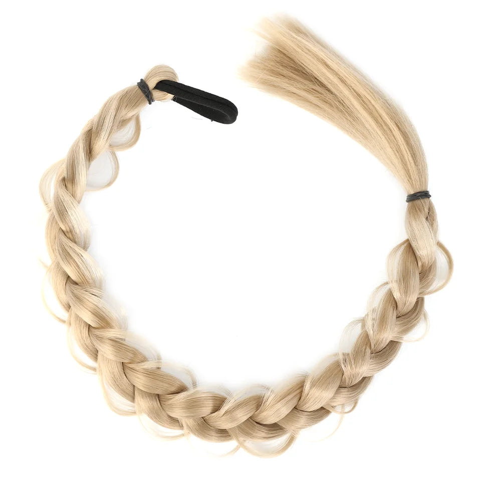 Extensiones de cabello de cola de caballo trenzadas de largo sintético de 24 pulgadas para mujer, accesorios para el cabello de fibra de alta temperatura