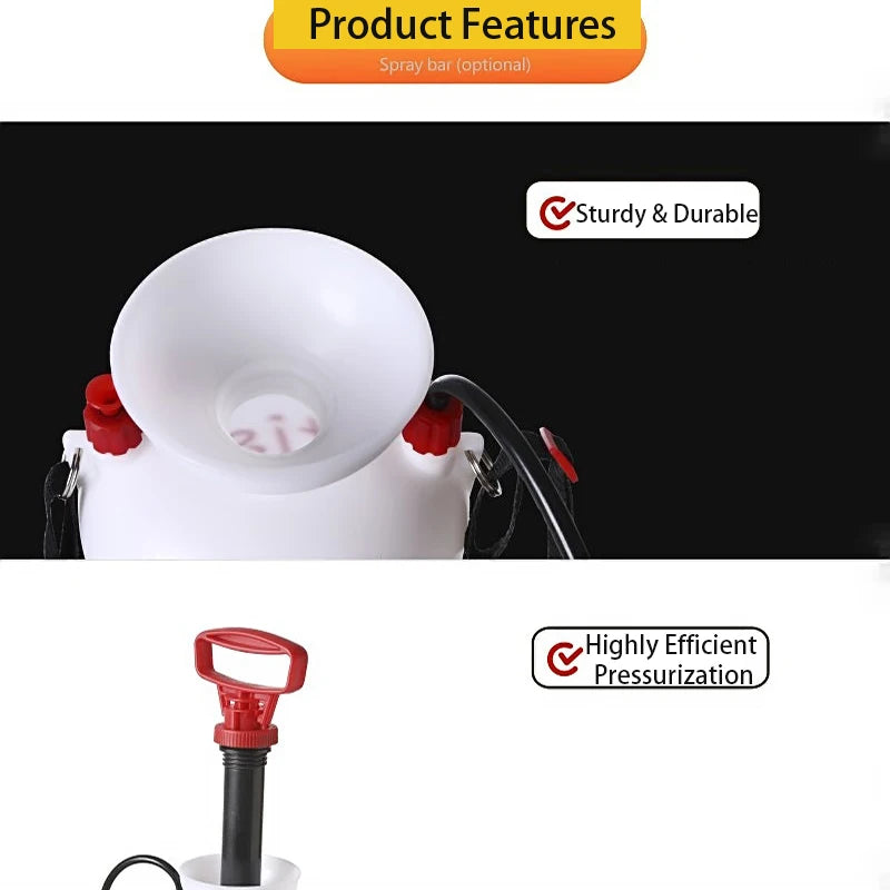 Ducha portátil de 4/8L para acampar, ducha exterior con manguera de 3m para viajar, senderismo, rociador multifunción para riego, lavado de coches