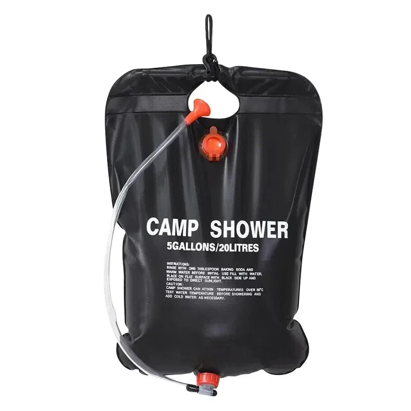 Bolsas de ducha para exteriores, bolsa de ducha Solar plegable, bolsa de agua para baño al aire libre, bolsas de ducha de agua calentadas compactas para acampar, 20/40L, 1 ud.