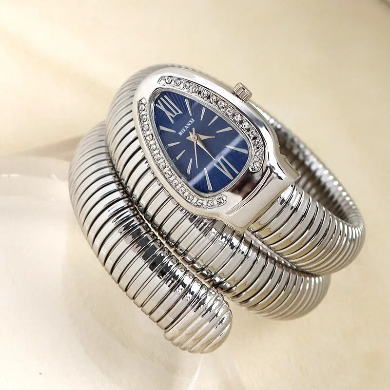 Reloj de cuarzo de lujo de alta calidad para mujer, pulsera de acero inoxidable, relojes de moda dorados para mujer, reloj femenino