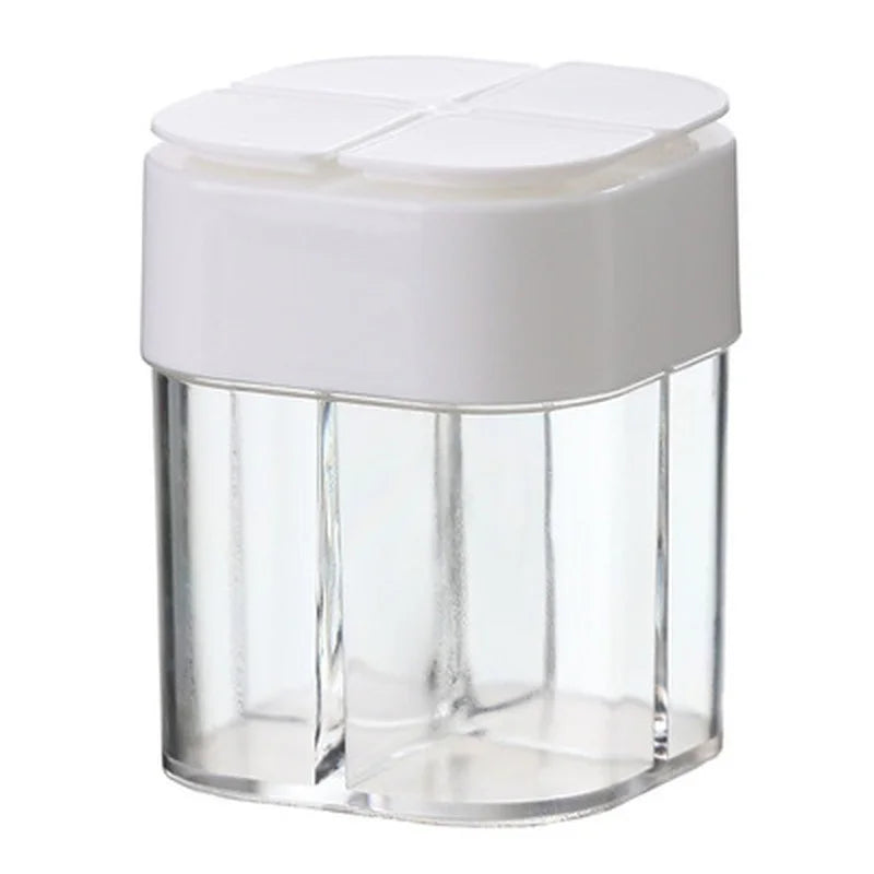 Kit de especias para acampar y viajar, agitador de especias para condimentos, dispensador de plástico 4 en 1, contenedores de especias para acampar, 1 ud.