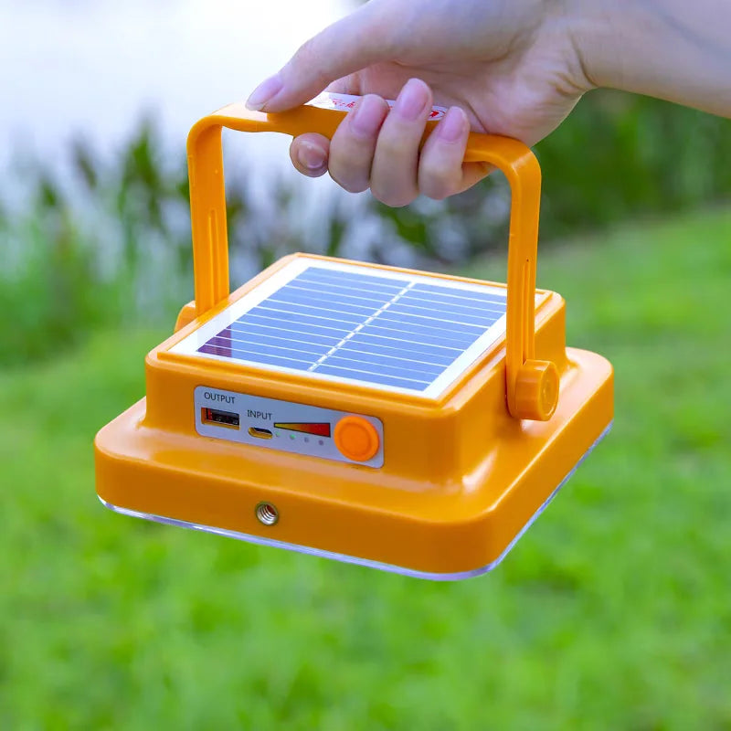 Linterna solar portátil con luces solares recargables por USB para exteriores, luz solar de emergencia para Parkside, viajes, caminatas, luces LED para acampar