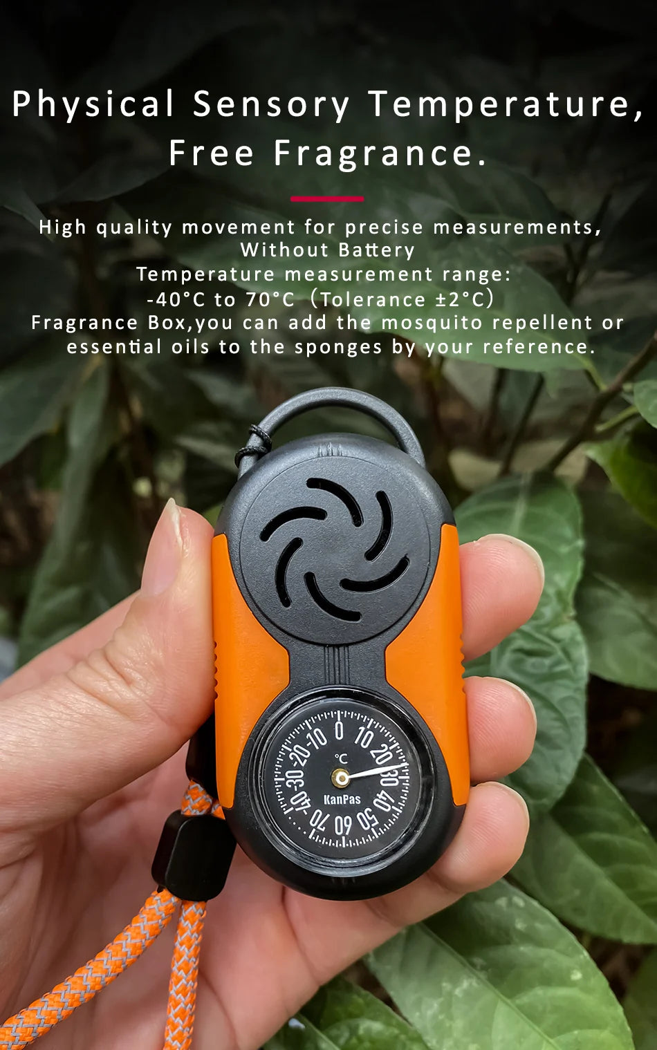 KANPAS Kit de brújula con termómetro/Kit de termohigrómetro de calidad/para exteriores, Camping, senderismo, senderismo, caza, ahorro en vivo, supervivencia