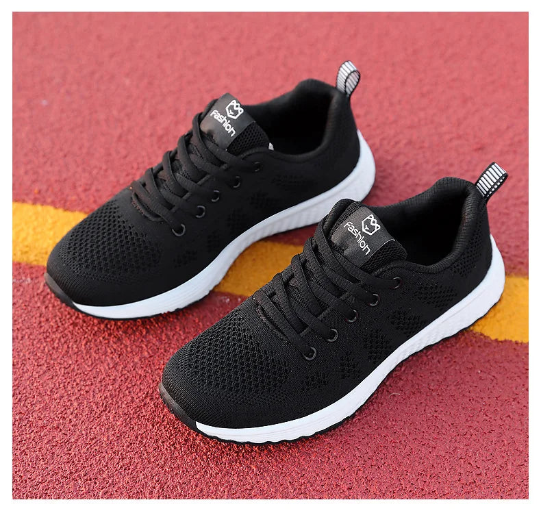 2024 zapatos deportivos para mujer, zapatillas de plataforma a la moda, zapatos planos para correr para primavera e invierno para mujer