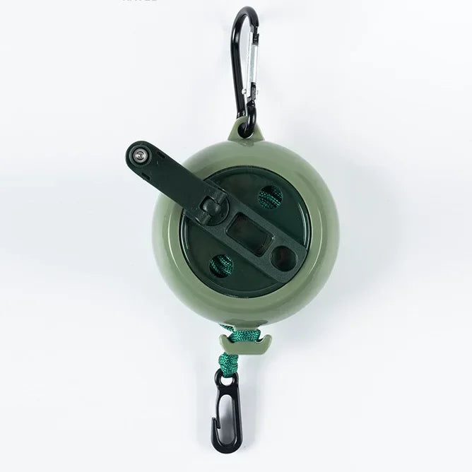 Tendedero ajustable para viajes al aire libre, tendedero portátil para exteriores, tendedero retráctil para exteriores, multiherramienta para acampar, color negro, 1 ud.