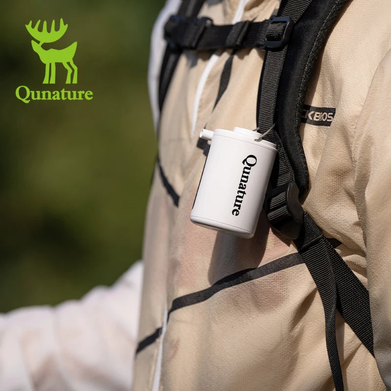 Qunature-inflador de bomba de aire eléctrica, Mini inflador de aire portátil, carga tipo C, balsa de piscina, bombas de cama de aire para acampar