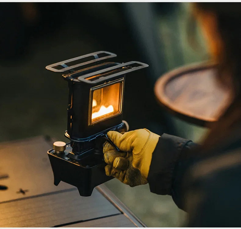 Lámpara de aceite de firedancia, estufa, linterna portátil para acampar al aire libre con luces Retro de emociones, perfecta para picnic y mochilero, aventuras