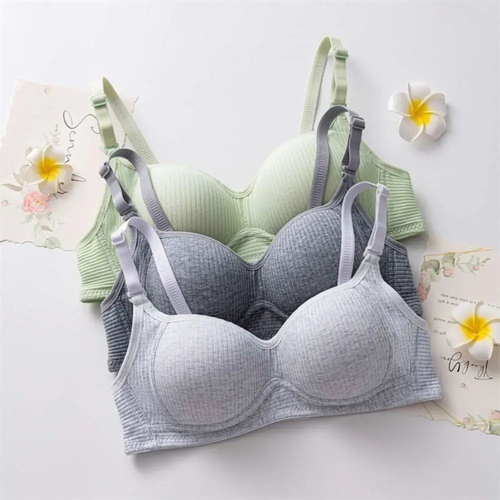 Sujetador inalámbrico ajustado para mujer, Bralettes con pechos recogidos a prueba de golpes, lencería antiflacidez, sujetador con escote en V profundo para verano