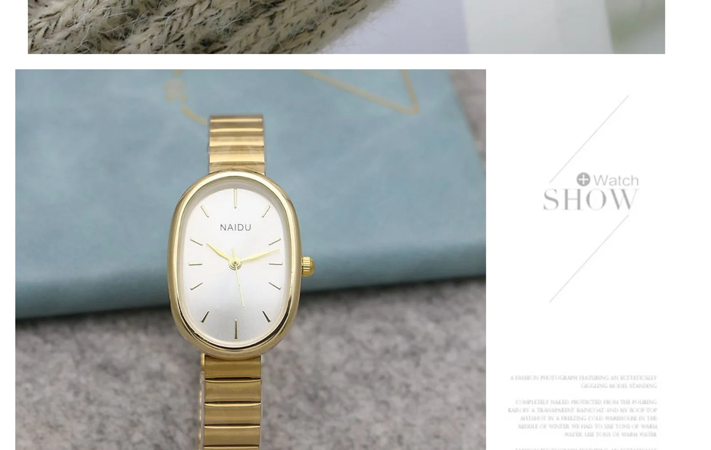 Reloj de cuarzo ovalado con esfera pequeña para mujer, correa de bambú de acero inoxidable, reloj de pulsera de regalo de lujo a la moda para estudiantes y niñas, envío directo