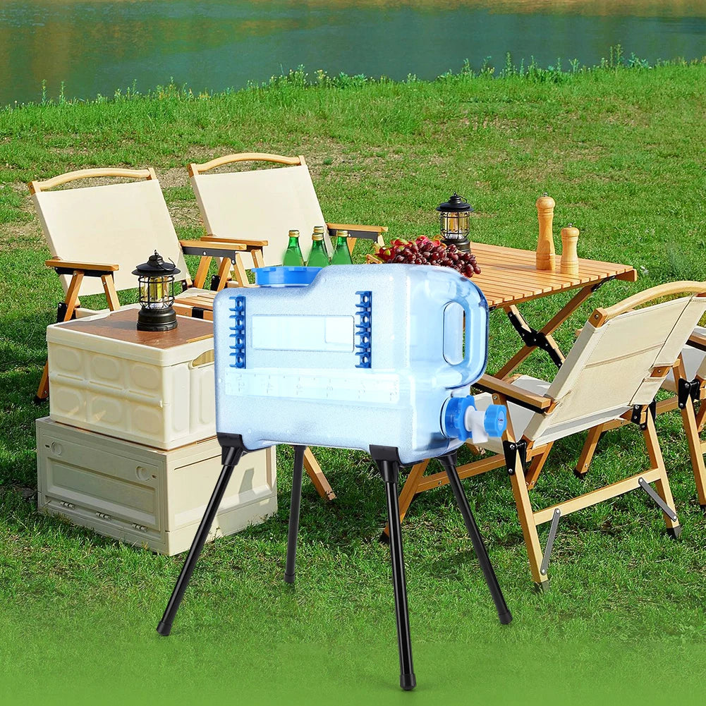 Soporte de cubo para acampar, soporte de caja de hielo plegable con soporte de carga fuerte, soporte de cubo de agua desmontable, accesorios de Picnic para barbacoa