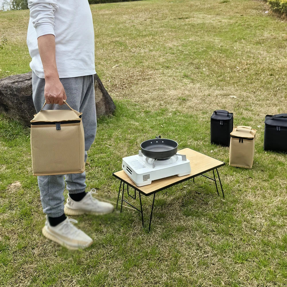 Bolsa de almacenamiento para tanques de Gas para acampar, funda protectora portátil para cilindro de combustible, bolsa de transporte ligera para campamento, anticolisión para cocinar al aire libre