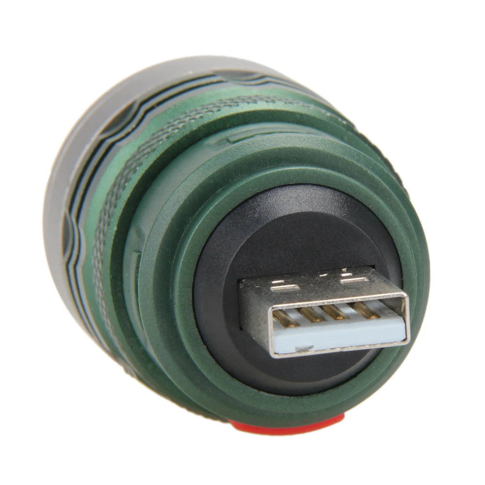 Linterna LED potente de aleación de aluminio, Mini lámpara de bolsillo con zoom, USB práctico, haz de rango máximo de hasta 50m, 3W, para Camping y senderismo