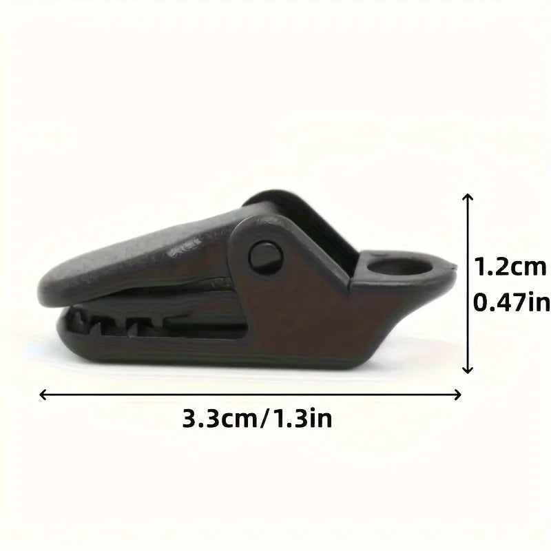 Juego de clips para toldo de tienda a prueba de viento, Material de PC duradero, pinza de abrazadera para lona de tienda de campaña para asegurar lonas y refugios, 10/20 piezas