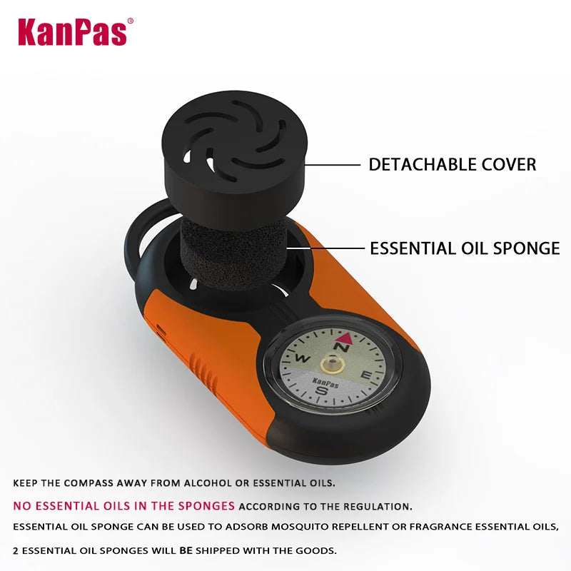 KANPAS Kit de brújula con termómetro/Kit de termohigrómetro de calidad/para exteriores, Camping, senderismo, senderismo, caza, ahorro en vivo, supervivencia