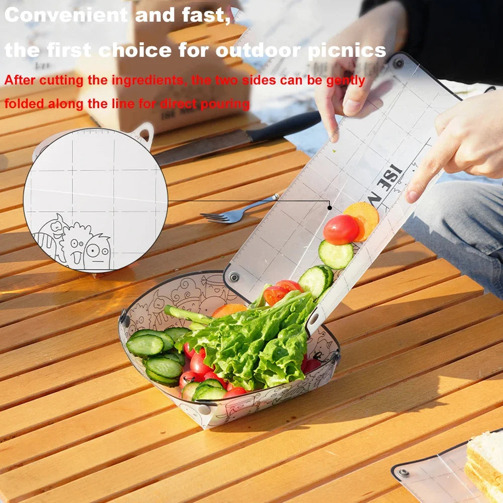 Tabla de comedor plegable de PP para exteriores, tabla de cortar portátil ultraligera de calidad alimentaria, Mini tabla de cortar, accesorios de Camping, herramienta de Picnic
