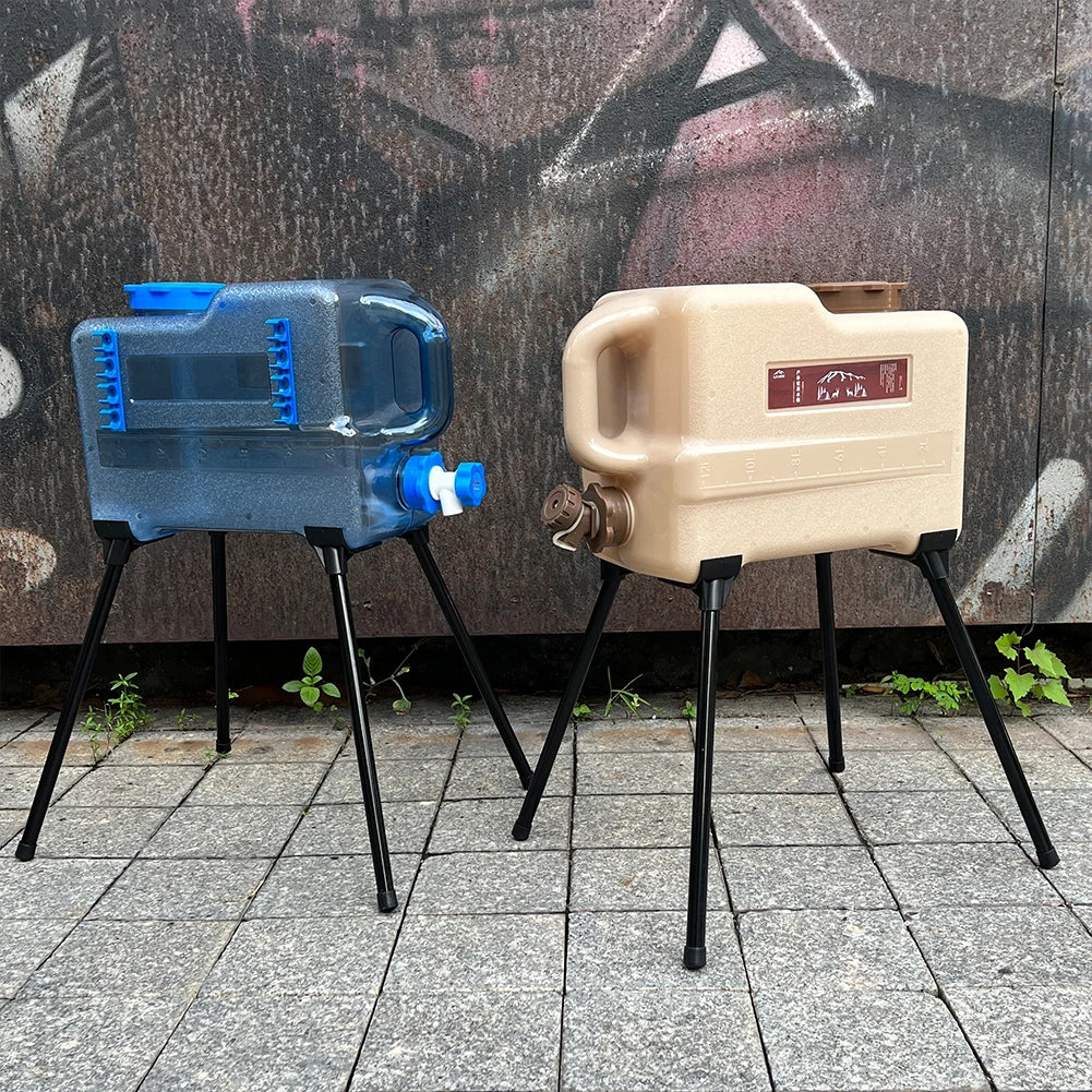 Soporte de cubo para acampar, soporte de caja de hielo plegable con soporte de carga fuerte, soporte de cubo de agua desmontable, accesorios de Picnic para barbacoa