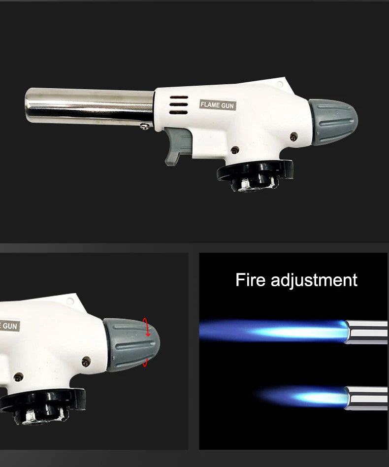 Pistola de llama portátil multifuncional, quemador de antorcha para acampar, barbacoa, postres, soldadura, cocina, herramienta de calefacción, encendedor doméstico