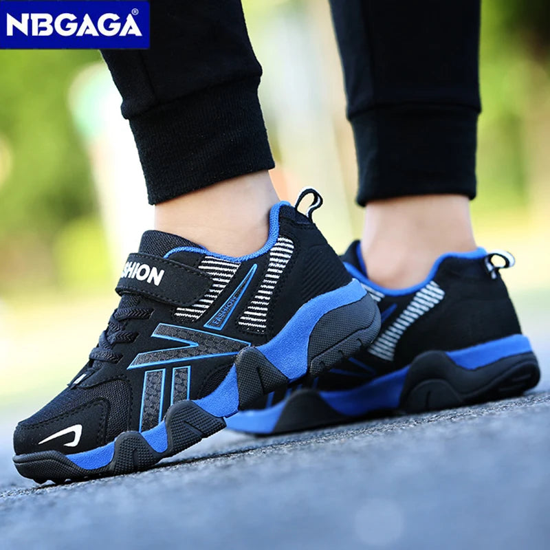 Zapatillas de deporte de moda para niños, zapatos deportivos transpirables de malla para correr, calzado ligero para caminar en la escuela