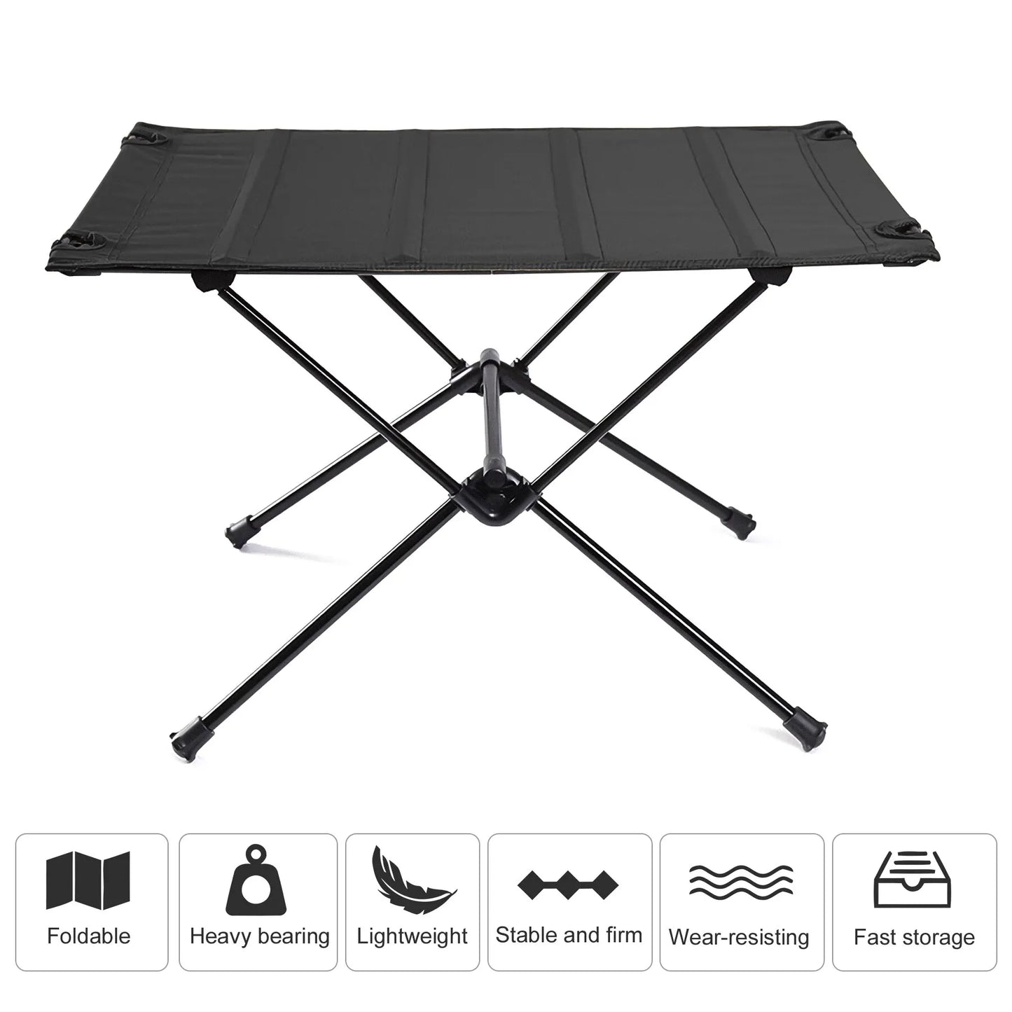 WESTTUNE-mesa plegable para acampar, mesa enrollable portátil de aleación de aluminio, ligera, 1680D, Oxford, para Picnic al aire libre