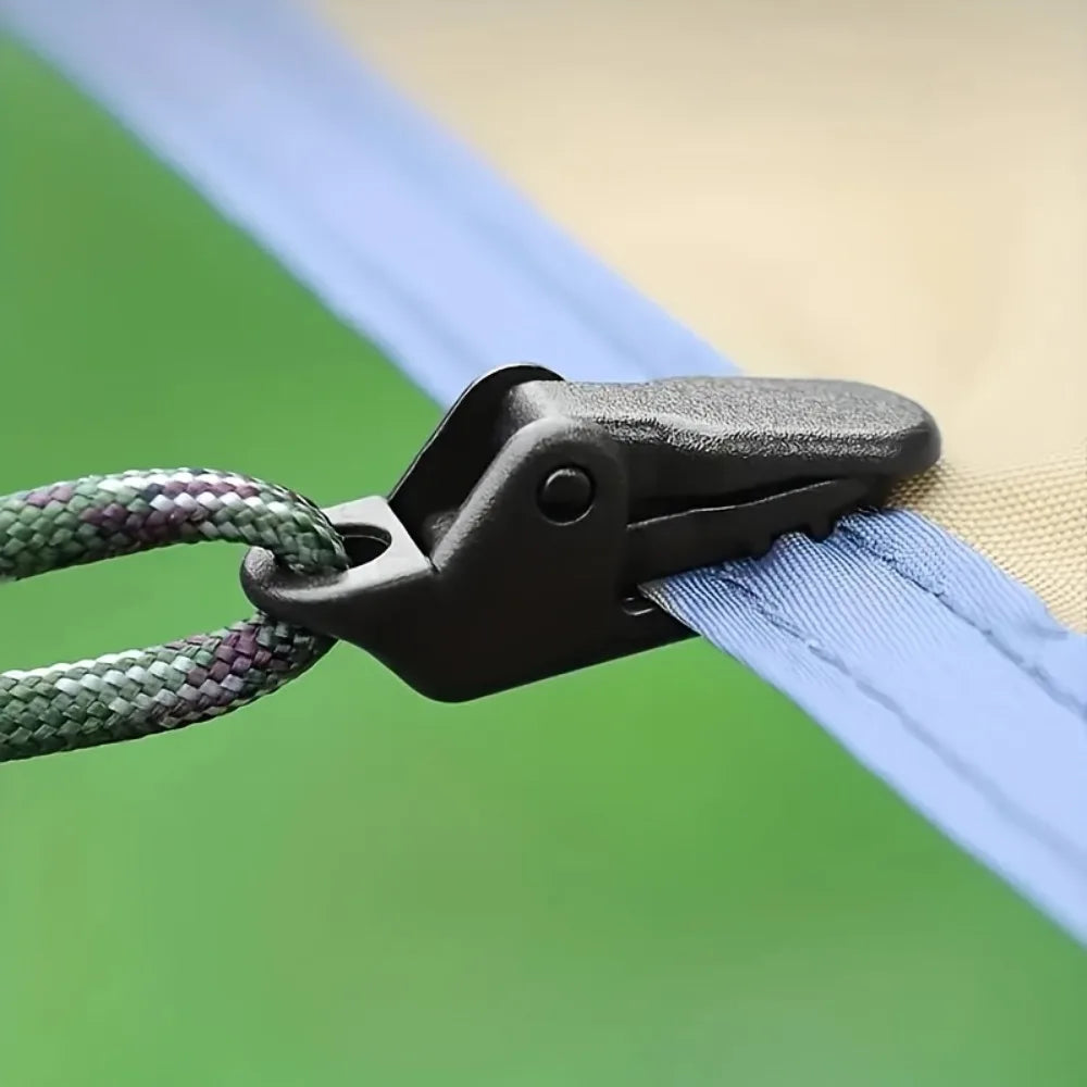 Juego de clips para toldo de tienda a prueba de viento, Material de PC duradero, pinza de abrazadera para lona de tienda de campaña para asegurar lonas y refugios, 10/20 piezas
