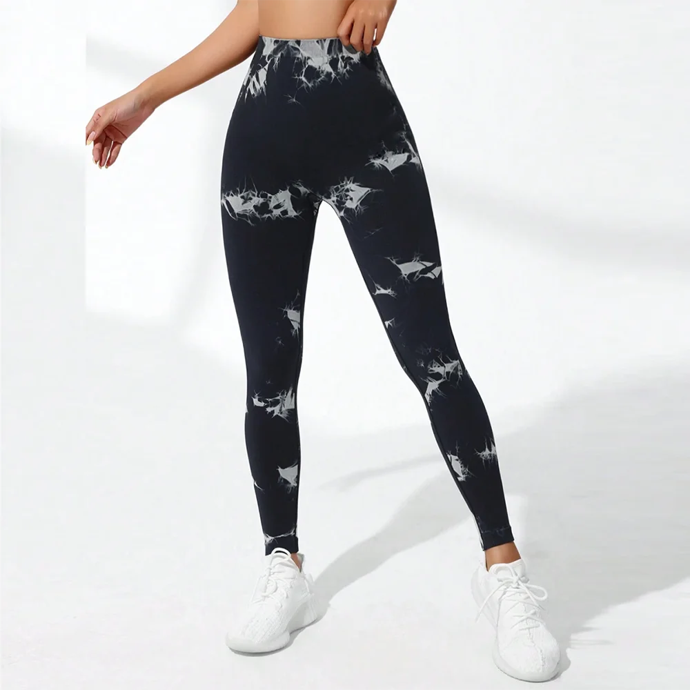 FITTOO V-Buttocks Leggings para mujer Tie Dye Scrunch Butt pantalones de Yoga Fitness atlético Sexy traje de gimnasio ropa femenina medias deportivas