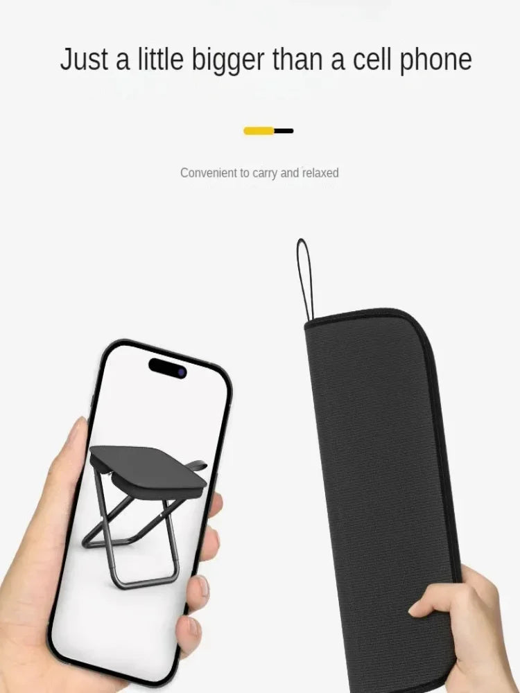 Taburete plegable portátil con cremalleras ajustables, estructura de metal duradera, silla de pesca con cremallera, silla para acampar al aire libre y senderismo