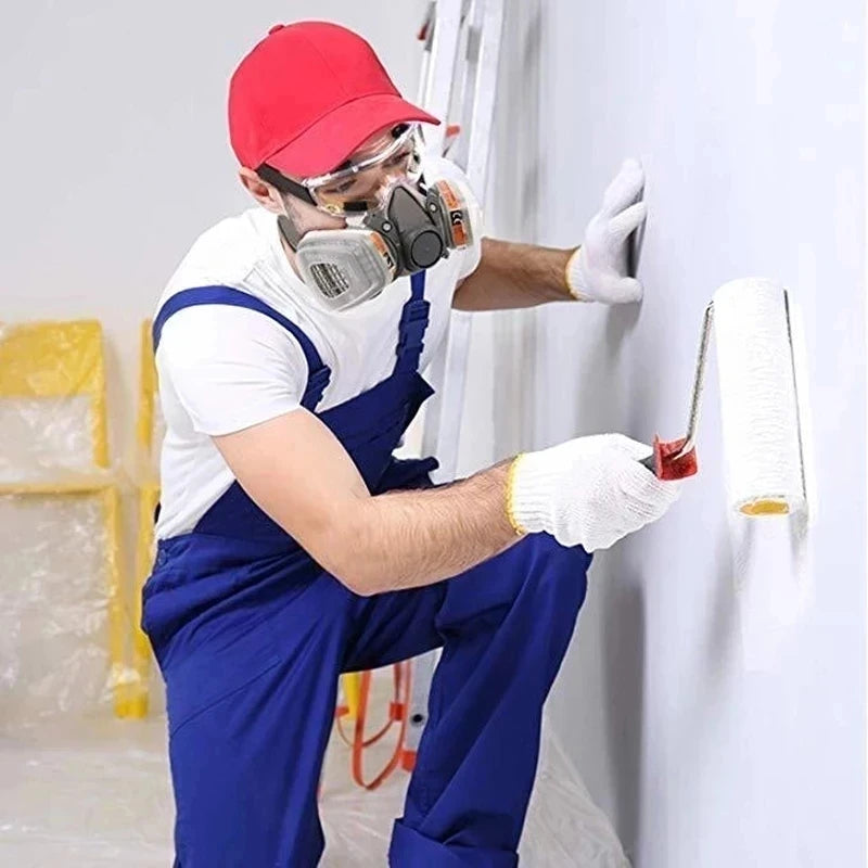 Respirador de Gas 7 en 1/16 en 1, máscara de media cara para pintura, pulverización, Vapor orgánico, filtro de Gas quÃÂmico, seguridad en el trabajo, 6200
