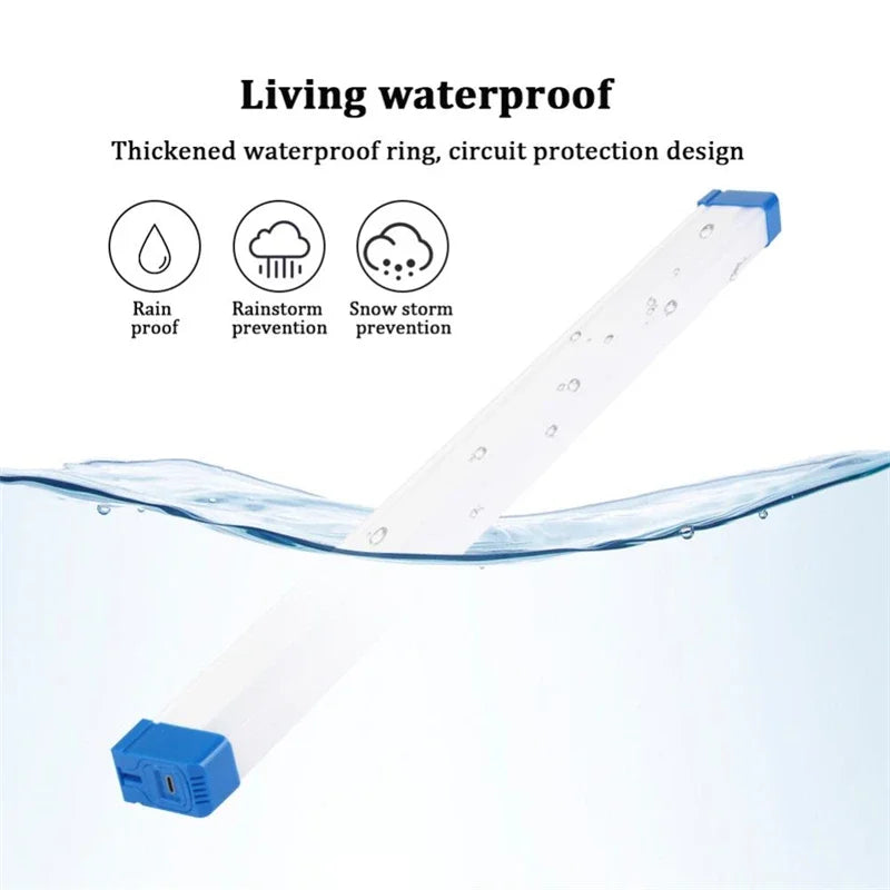 Lámpara LED recargable por USB, luces de emergencia portátiles, tubo LED, linternas para exteriores, linterna de luz magnética, lámpara de Camping de 17cm y 32cm