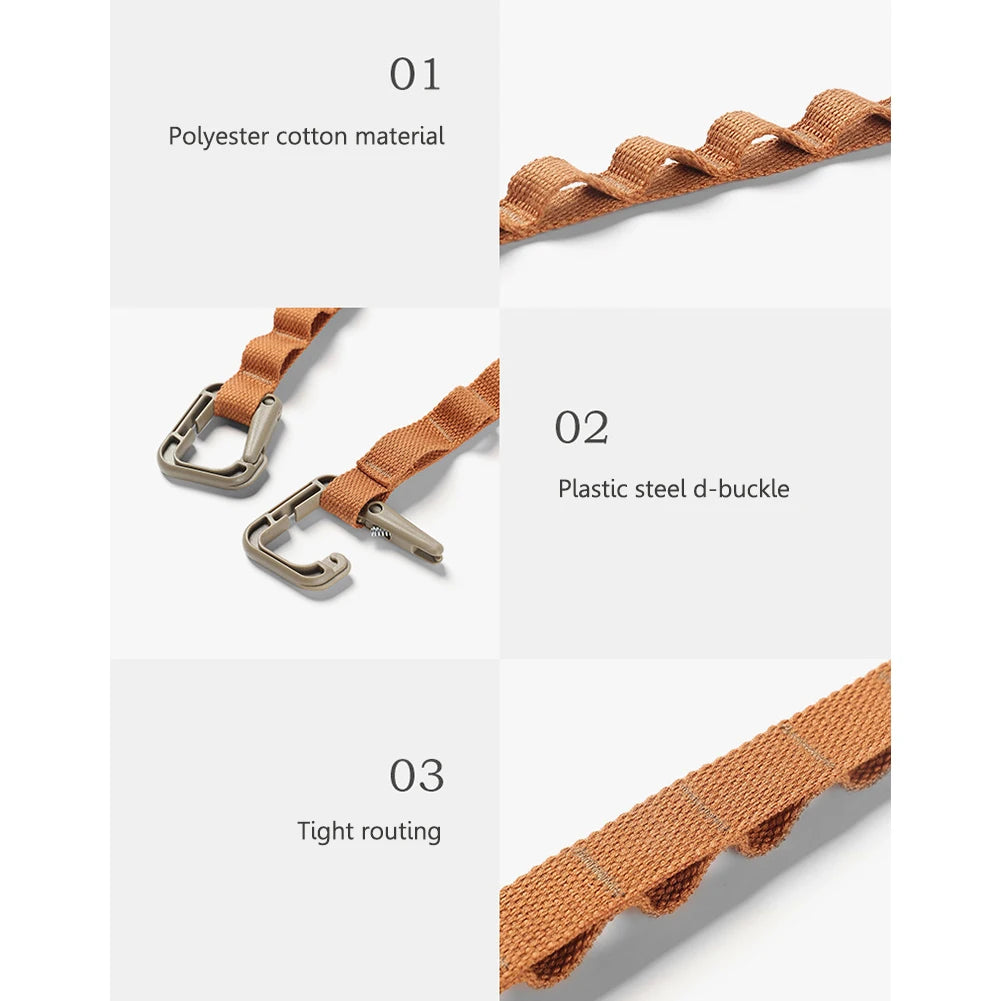 Correa de almacenamiento para acampada y jardín, tendedero, taza de tienda, lámpara colgante, hebilla de cordón para exteriores, cuerda colgante para acampar, oferta