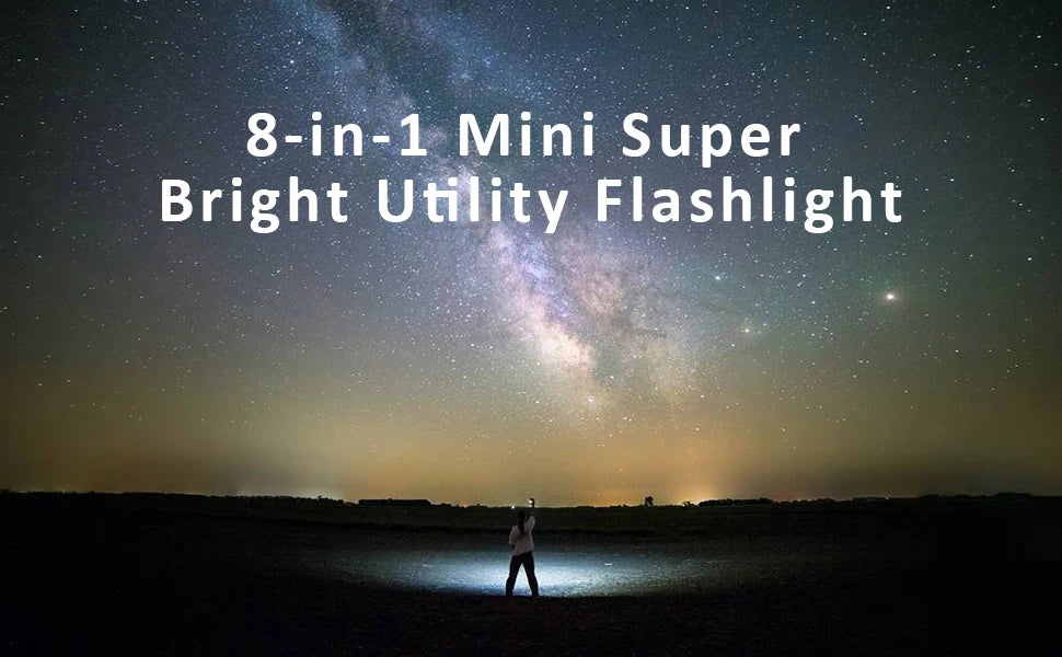 Llavero con luz Mini linterna multifuncional para acampar, LED recargable por USB, portátil, brillante, COB, Clip de bolsillo, linterna para trabajo al aire libre