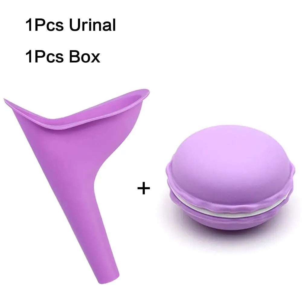 Embudo de urinario femenino de viaje para mujer, urinario de emergencia con caja de almacenamiento para viajes al aire libre, viajes en coche, festivales, Camping, 1 Uds.