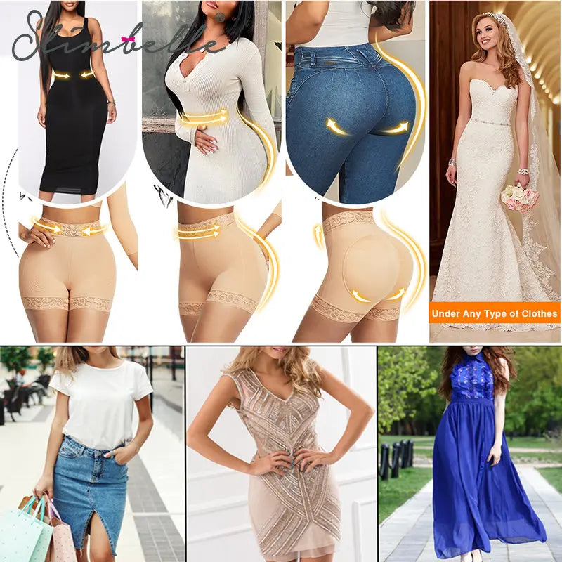 Entrenador de cintura alta, levantador de glúteos con bragas de Control acolchadas, ropa interior adelgazante, moldeadores de barriga, corsé moldeador