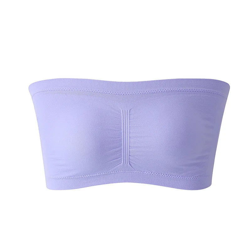 1 Uds. Sujetador de talla grande para mujer, sujetador sin tirantes, cojín fino extraíble para el pecho, sujetador Invisible elástico sin costuras, S-6XL