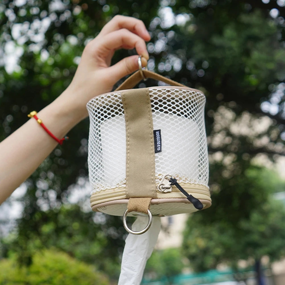 Estuche de pañuelos para acampar al aire libre con gancho, bolsa de almacenamiento de papel en rollo, caja de almacenamiento de papel higiénico para Picnic, senderismo y Camping