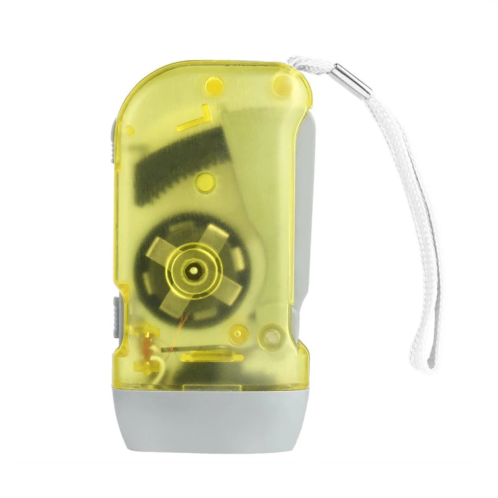 Linterna LED con dínamo de presión manual, linterna de cuerda con manivela, luz de antorcha, lámpara de Camping con prensa manual para emergencias