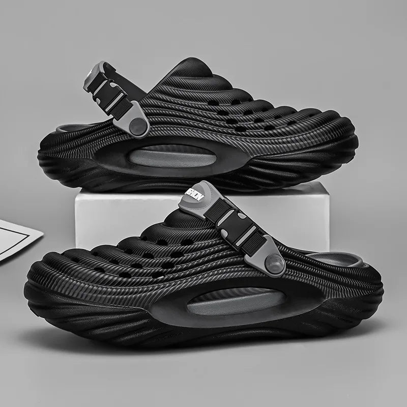 Zuecos con soporte para el arco para hombre, calzado para jardín, zapatillas de playa sin cordones para exteriores, sandalias con cojín cómodo extraíble