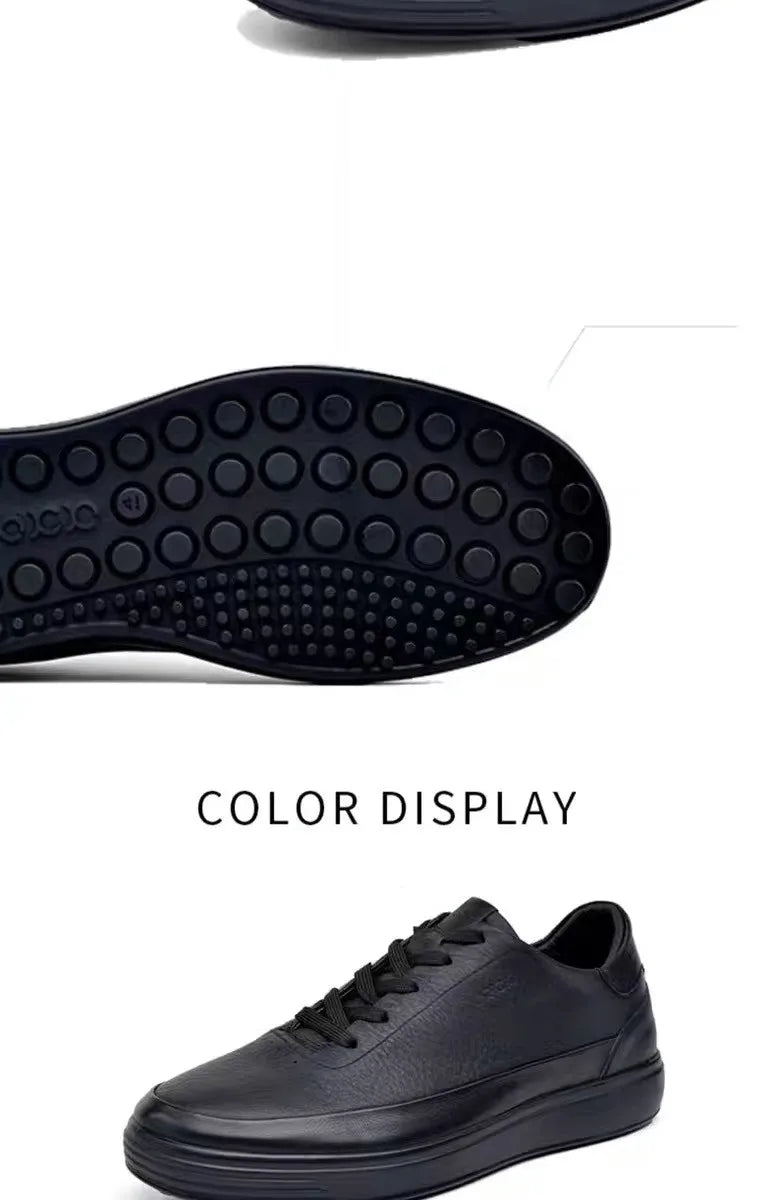 Zapatos de cuero genuino de alta calidad para hombre, zapatillas cómodas de verano, zapatos de moda para hombre, zapatos de monopatÃn versátiles de cuero suave