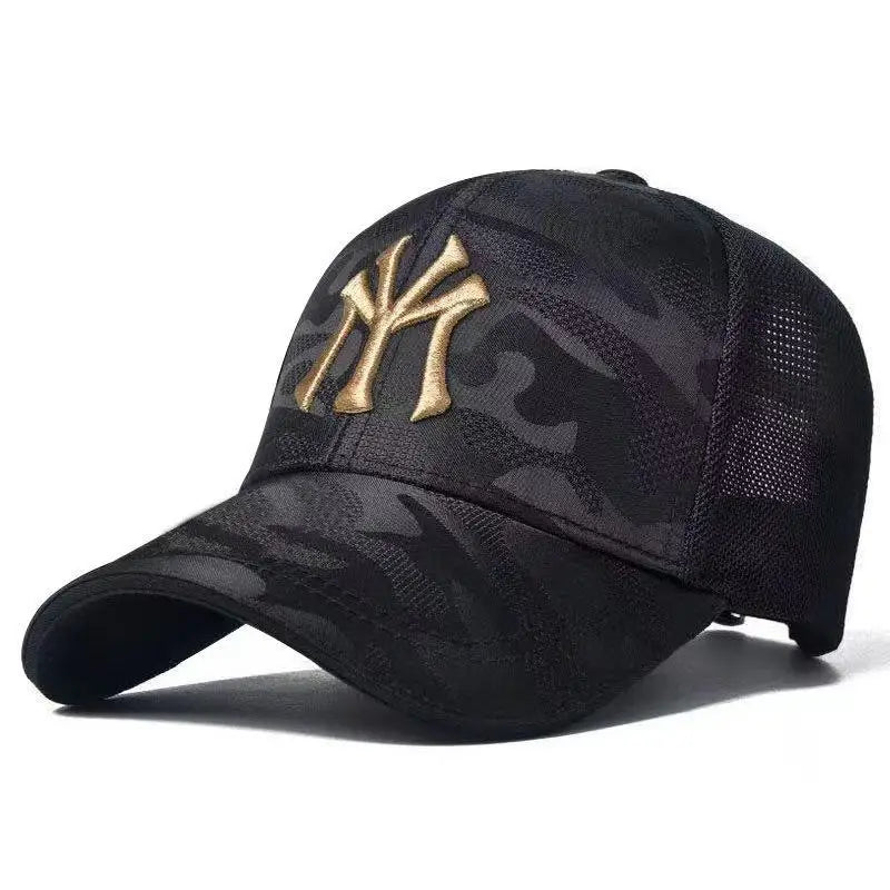 Sombreros de béisbol de camuflaje con bordado de letras a la moda, sombreros casuales ajustables para exteriores para primavera y otoño, sombrero protector solar