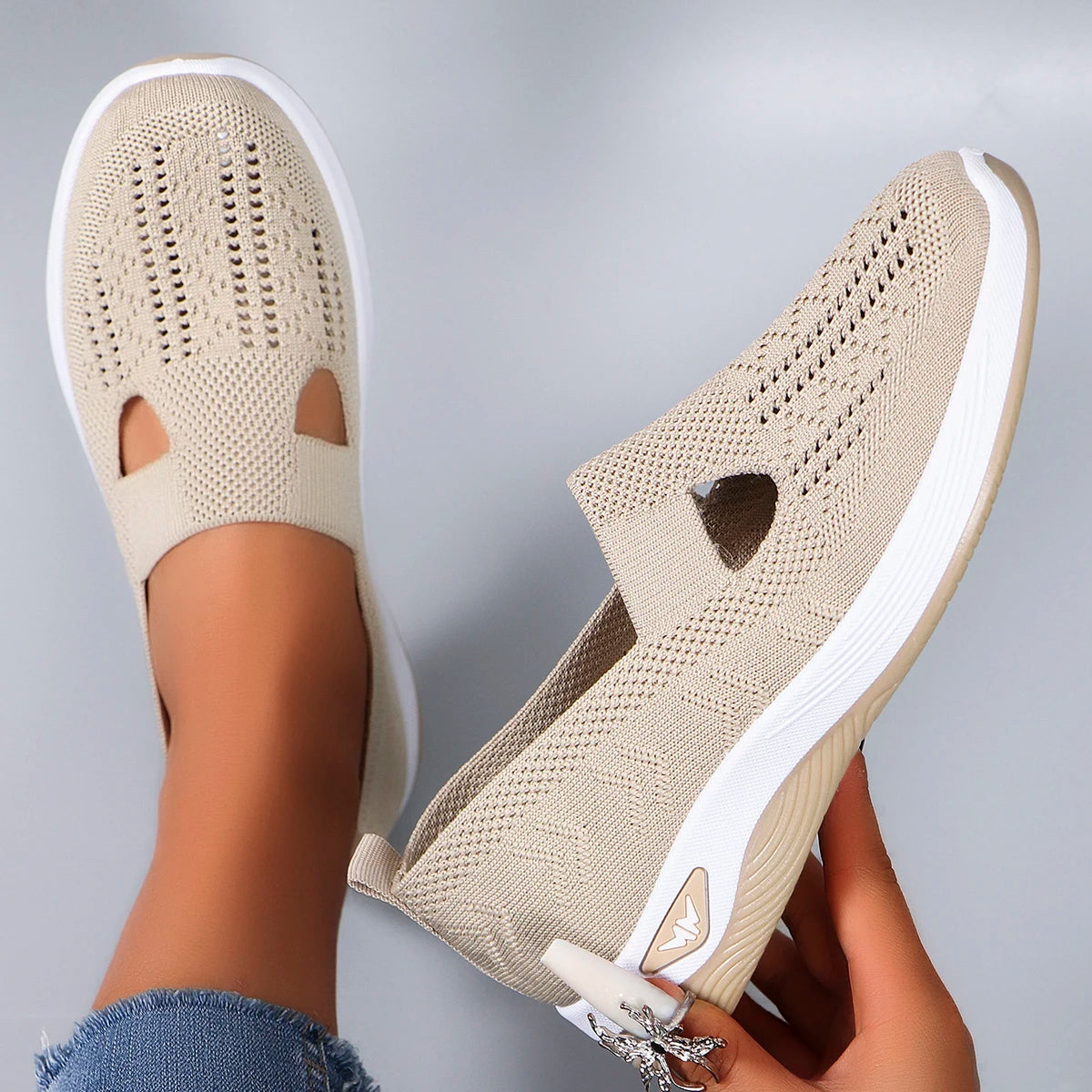 Nuevos zapatos deportivos de primavera para mujer, zapatos deportivos informales a la moda, transpirables, ligeros, antideslizantes, resistentes al desgaste, zapatos planos