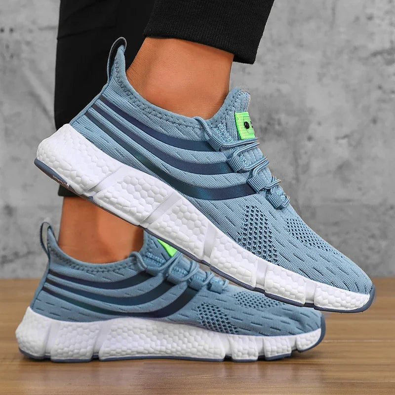 Zapatos Deportivos informales para hombre, zapatillas ligeras transpirables, antideslizantes, planas, para correr al aire libre, caminar, Tenis, calzado atlético para correr