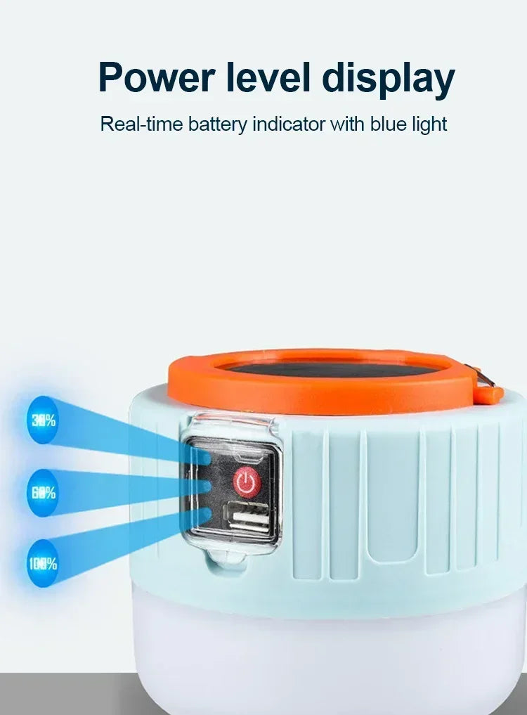 Luz portátil para acampar, Banco de energía, linternas LED para acampar con Control remoto, linterna recargable impermeable para tienda de campaña al aire libre