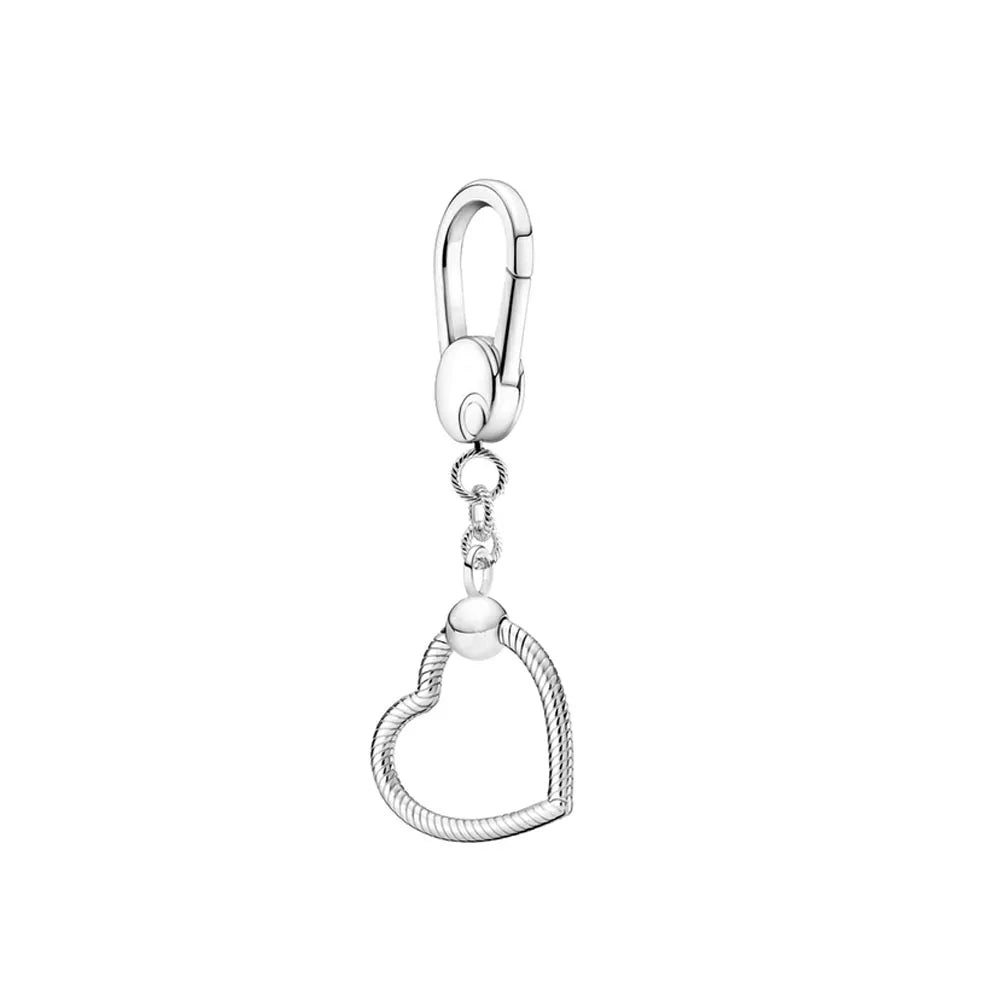 Nuevo original Plata de Ley 925 chapada brillante en forma de corazón collar pulsera mujer regalo de cumpleaños del Día de San Valentín joyería DIY