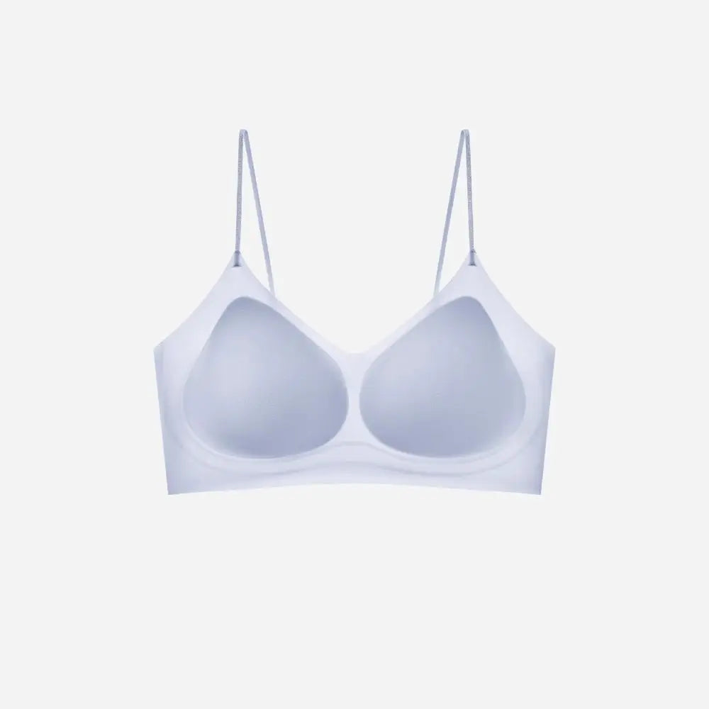 Cómodo sujetador inalámbrico a prueba de golpes con escote en V profundo, lencería antiflacidez, sujetador sin costuras, ropa interior push-up ajustable para niñas
