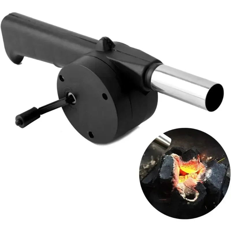 Ventilador de barbacoa para acampar, soplador portátil manual, soplador eficiente para hacer fuego, soplador de combustión de carbón, herramientas para barbacoa y Picnic