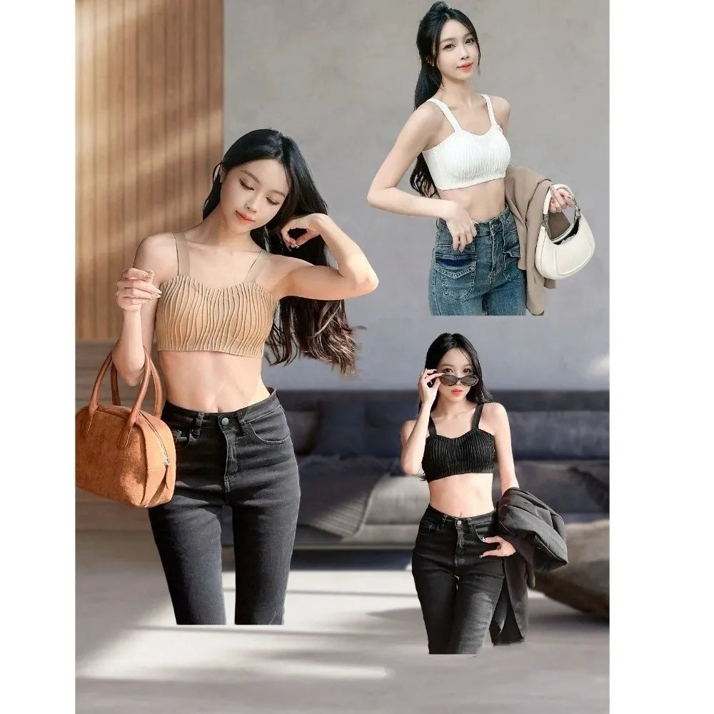 Wave Shape Wireless Deep V Bra Shockproof Anti-sagging Brassiere for Women Gathered Breasts Close-fitting Push Up Underwear