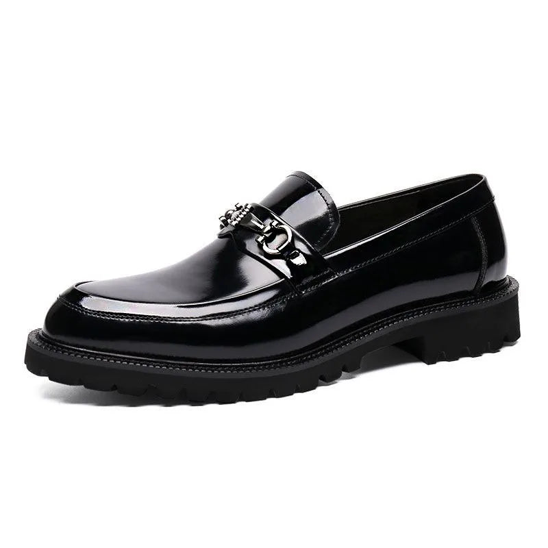 Zapatos de vestir de cuero para hombre, hebilla de calle de caballo, zapatos Oxford de alta calidad para hombre, zapatos formales para fiesta de boda y oficina, talla grande 38-48