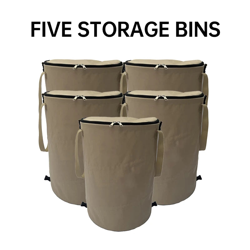 Cubo de basura para acampar, cubo de almacenamiento Circular emergente, cubo de reciclaje plegable de lona, bolsa de basura para jardín y patio al aire libre