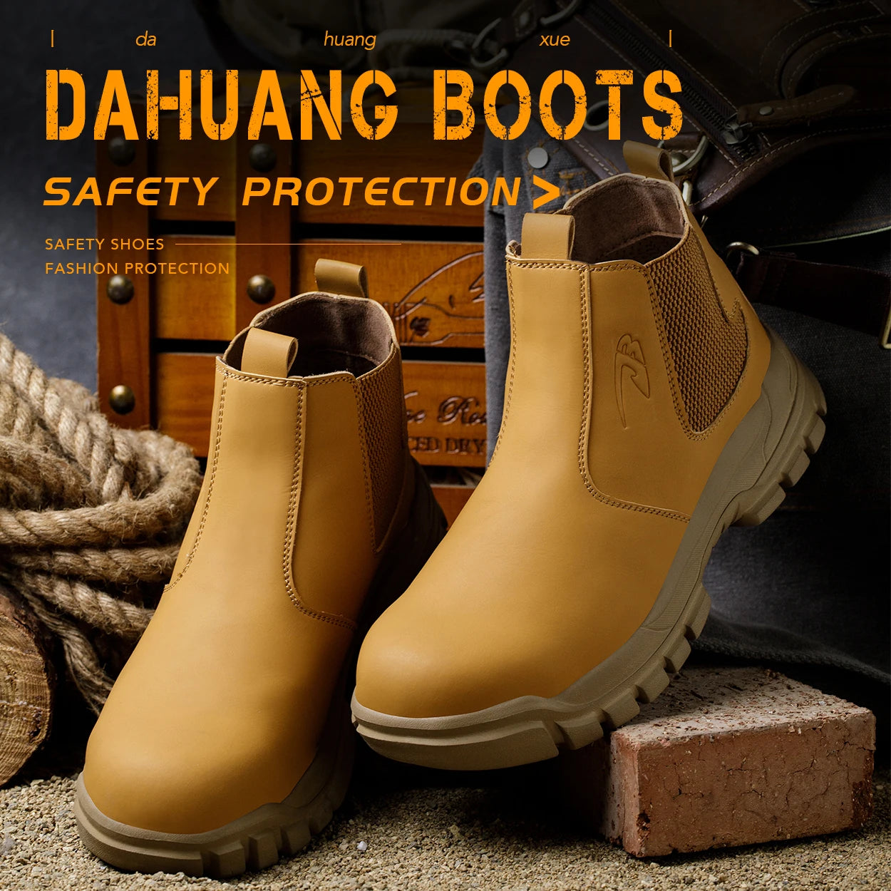 Botas de trabajo de seguridad impermeables para hombre, zapatos con punta de acero, botas protectoras antigolpes y antipinchazos para aventuras al aire libre y senderismo